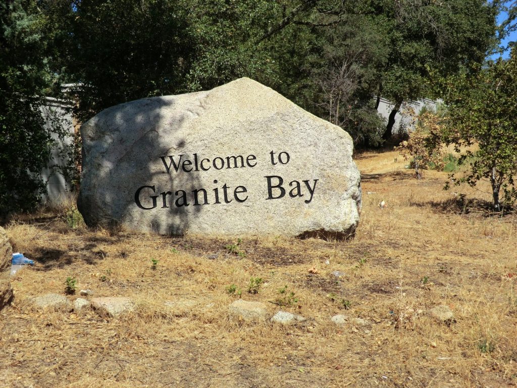 Welcome to Granite Bay sign in Granite Bay, California